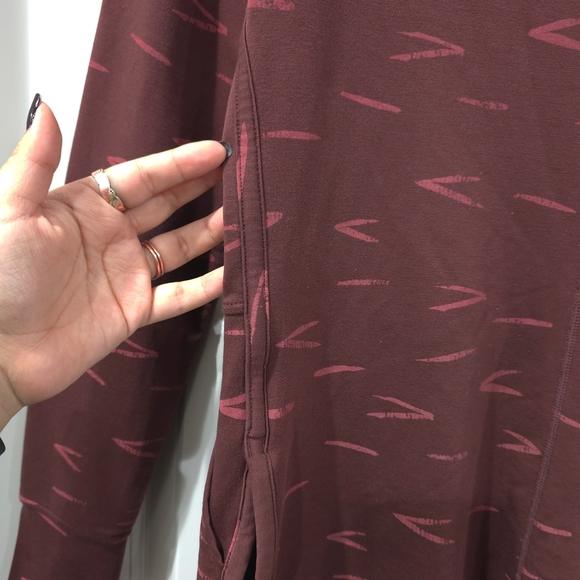 TITLE NINE Manresa Maroon Burgundy Active Hoodie,  Pink Accents, French Terry, S - Picture 6 of 13